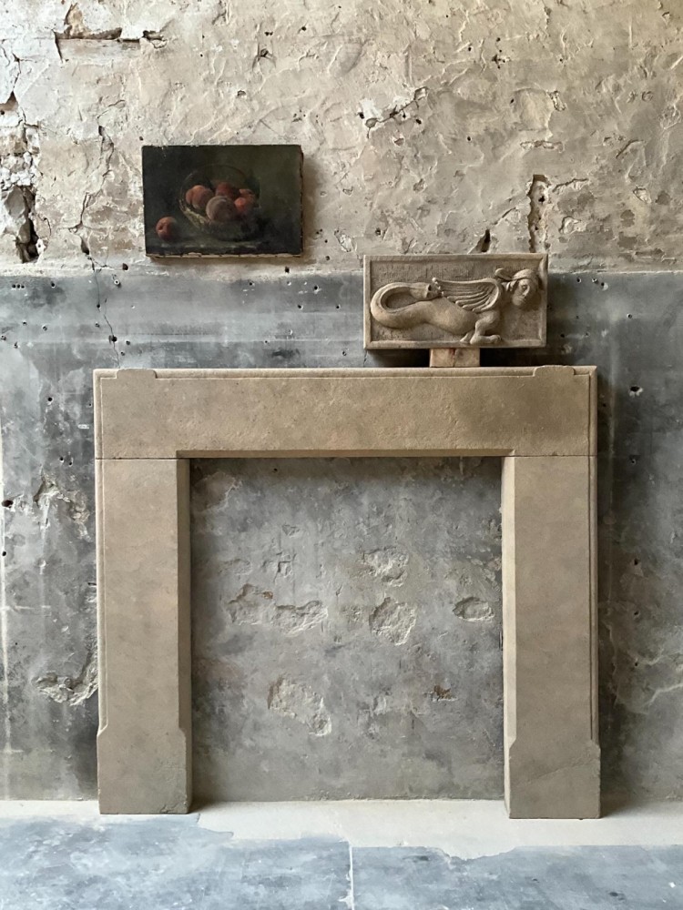 Antique 19th Century English Stone Fireplace