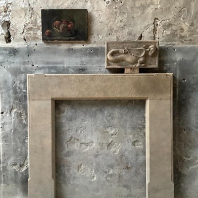 Antique 19th Century English Stone Fireplace