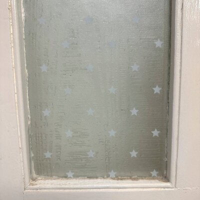 Antique 2 Panel Glazed Victorian Pine Door - 182cm x 68cm