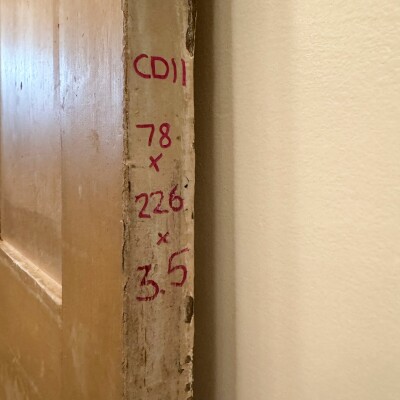 Georgian Solid Pine Panelled Door - 226cm x 78cm