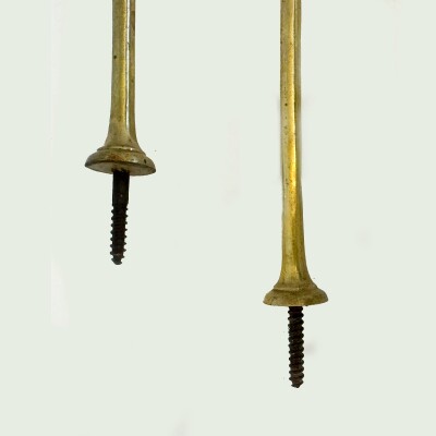 Antique Victorian Brass Door Hooks | Set of 3