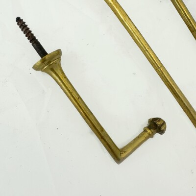 Antique Victorian Brass Door Hooks | Set of 3