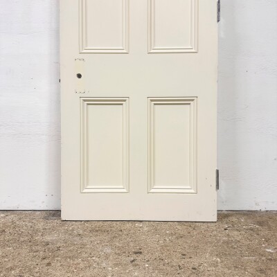 Reclaimed White Tulip Wood 4 Panel Door - 216cm x 81.5cm