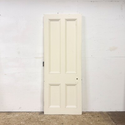 Reclaimed White Tulip Wood 4 Panel Door - 216cm x 81.5cm