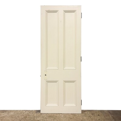 Reclaimed White Tulip Wood 4 Panel Door - 216cm x 81.5cm