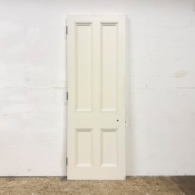 Reclaimed White Tulip Wood 4 Panel Door - 219cm x 77.5cm