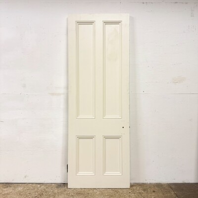 Reclaimed White Tulip Wood 4 Panel Door - 227cm x 80.5cm