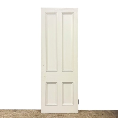 Reclaimed White Tulip Wood 4 Panel Door - 227cm x 80.5cm