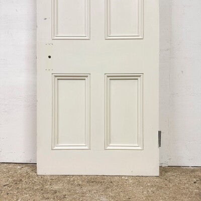 Reclaimed White Tulip Wood 4 Panel Door - 227cm x 80.5cm