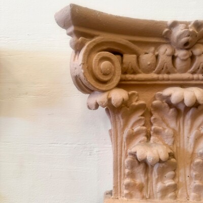 Set of 4 Plaster Corinthian Capitals