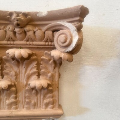 Set of 4 Plaster Corinthian Capitals