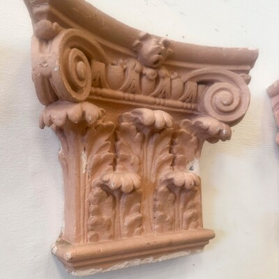 Set of 4 Plaster Corinthian Capitals