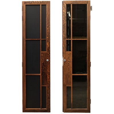 Panga Panga Door With Black Glass Panels