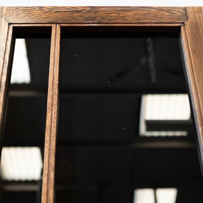 Panga Panga Door With Black Glass Panels