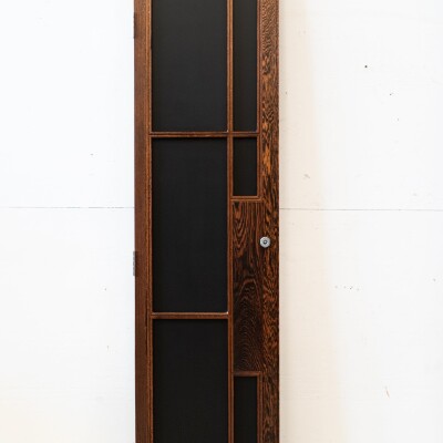 Panga Panga Door With Black Glass Panels