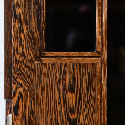 Panga Panga Door With Black Glass Panels