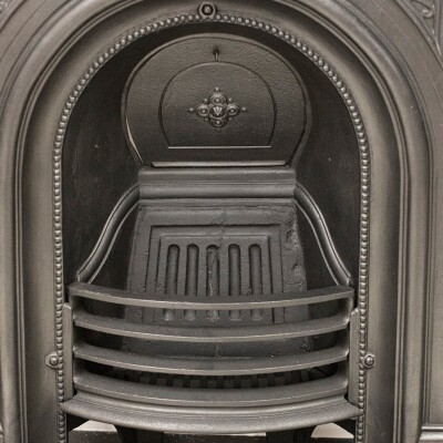 Reclaimed Victorian Cast Iron Arched Combination Fireplace