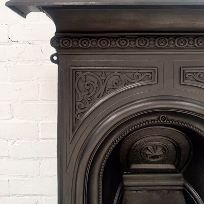 Reclaimed Victorian Cast Iron Arched Combination Fireplace
