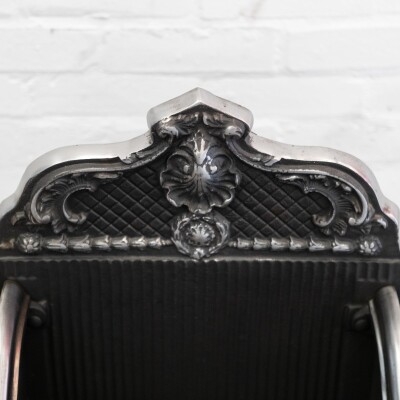 Reclaimed Grand Cast Iron Fire Basket with Finials