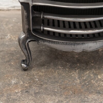 Reclaimed Grand Cast Iron Fire Basket with Finials