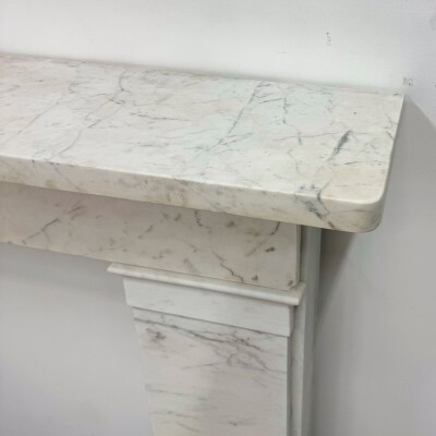 Antique Late Georgian/Early Victorian Carrara Marble Surround