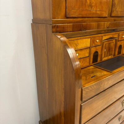 Antique 18th Century European Cylinder Bureau Bookcase