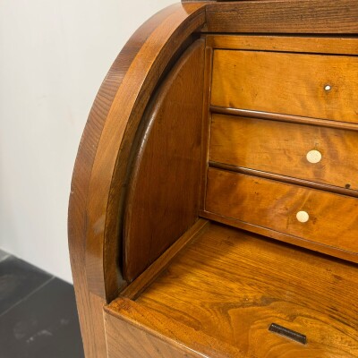 Antique 18th Century European Cylinder Bureau Bookcase