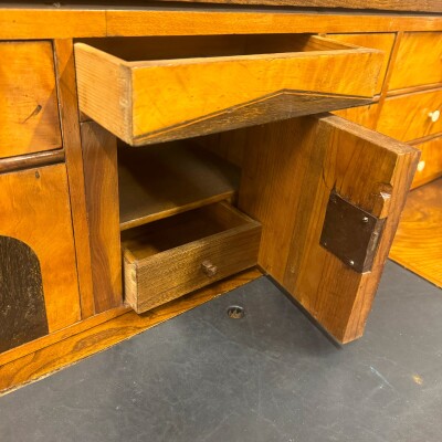 Antique 18th Century European Cylinder Bureau Bookcase