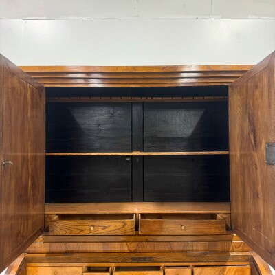 Antique 18th Century European Cylinder Bureau Bookcase