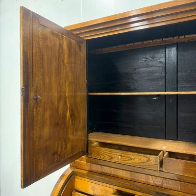 Antique 18th Century European Cylinder Bureau Bookcase