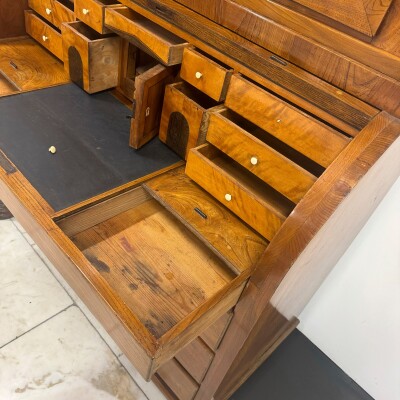 Antique 18th Century European Cylinder Bureau Bookcase