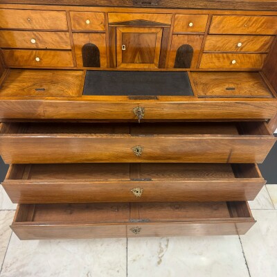 Antique 18th Century European Cylinder Bureau Bookcase