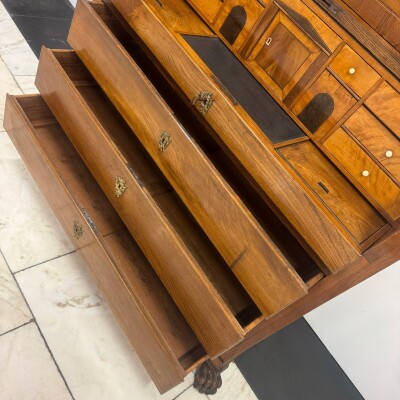 Antique 18th Century European Cylinder Bureau Bookcase