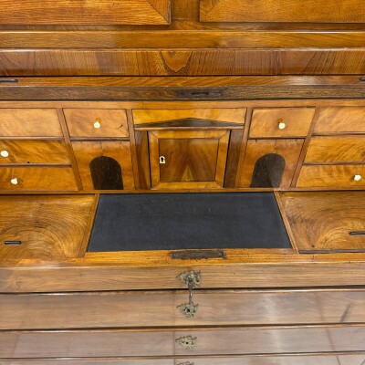 Antique 18th Century European Cylinder Bureau Bookcase