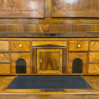 Antique 18th Century European Cylinder Bureau Bookcase