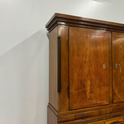 Antique 18th Century European Cylinder Bureau Bookcase