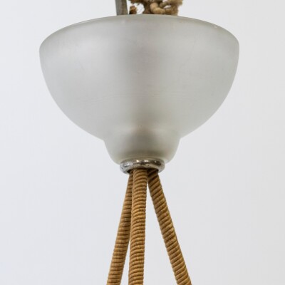 Antique Henri Dieupart Abstract Art Deco Bird Bowl Pendant Light