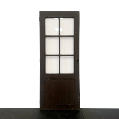Antique Victorian 1 Panel Glazed Door - 207cm x 84cm