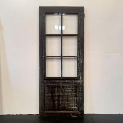 Antique Victorian 1 Panel Glazed Door - 207cm x 84cm