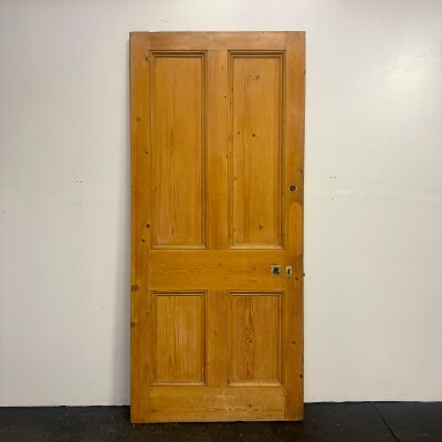 Antique Victorian Pine Door - 210cm X 94cm