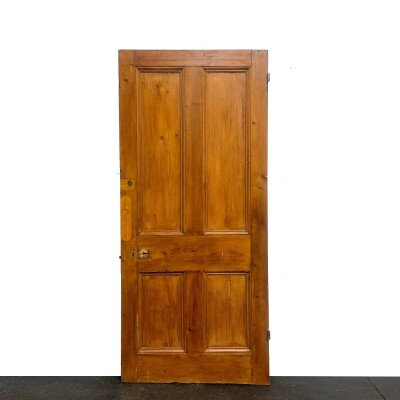 Antique Victorian Pine Door - 210cm X 94cm