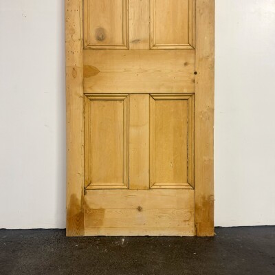 Antique Victorian Pine Door - 204cm X 79cm