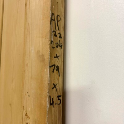 Antique Victorian Pine Door - 204cm X 79cm