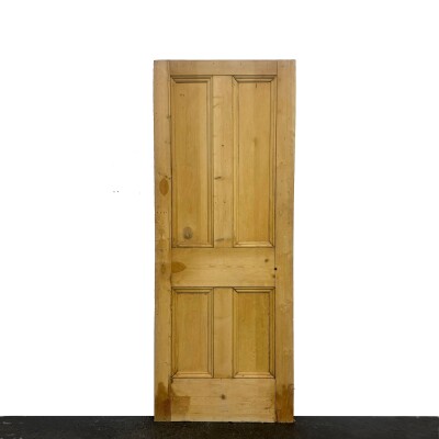 Antique Victorian Pine Door - 204cm X 79cm