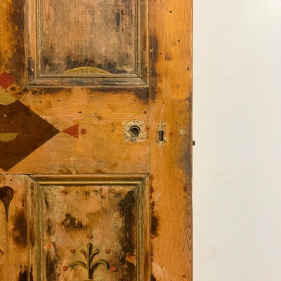 Antique Victorian Pine Door - 212.5cm X 94cm