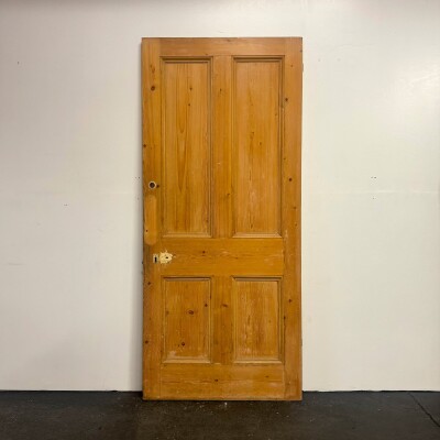 Antique Victorian Pine Door - 212.5cm X 94cm