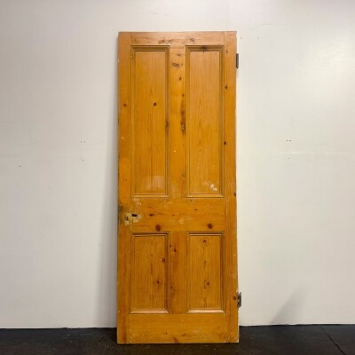 Antique Victorian Pine Door - 204.5cm X 79cm