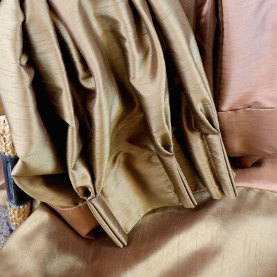 Brushed Silk Bronze Curtains