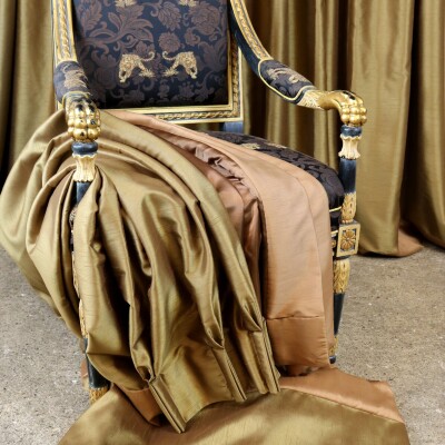 Brushed Silk Bronze Curtains