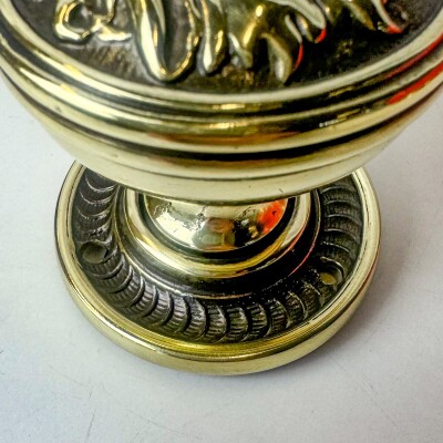 Art Nouveau Brass Door Pull Handles | Set of 8